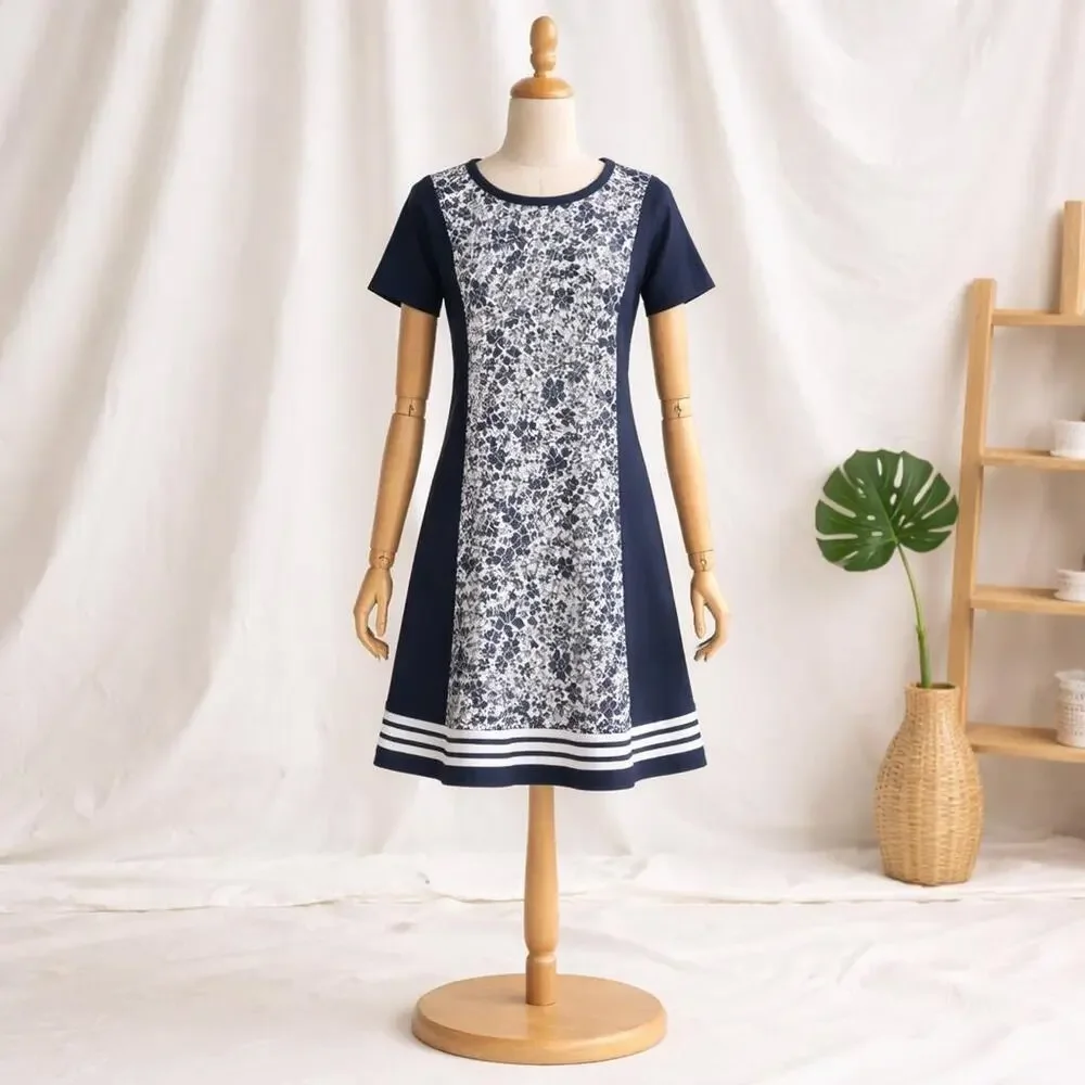 Michael Kors Floral  Stretchy Sexy Preppy Y2K Dress XL Boho Coastal Resortwear
